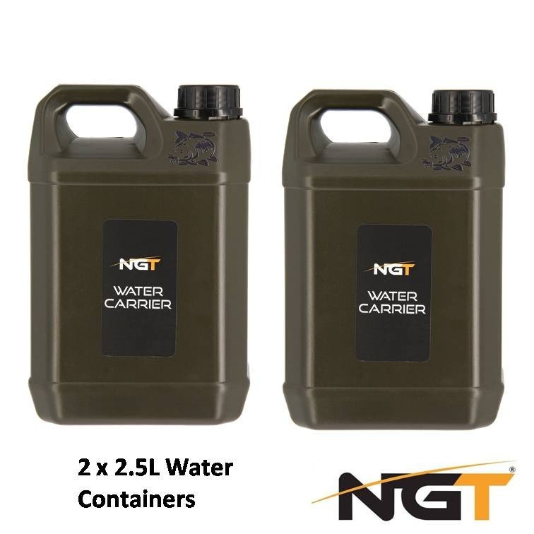 NGT Water Carrier Container 2.5L Carp Fishing Bivvy Cooking Camping x 2 -1 - NGT Tackle Shop