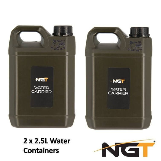 NGT Water Carrier Container 2.5L Carp Fishing Bivvy Cooking Camping x 2 -1 - NGT Tackle Shop