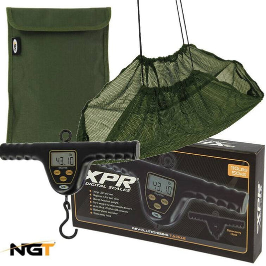 NGT XPR Fishing Scales with Weigh Sling & Case T Bar Digital Carp Fishing Scale - NGT Tackle Shop