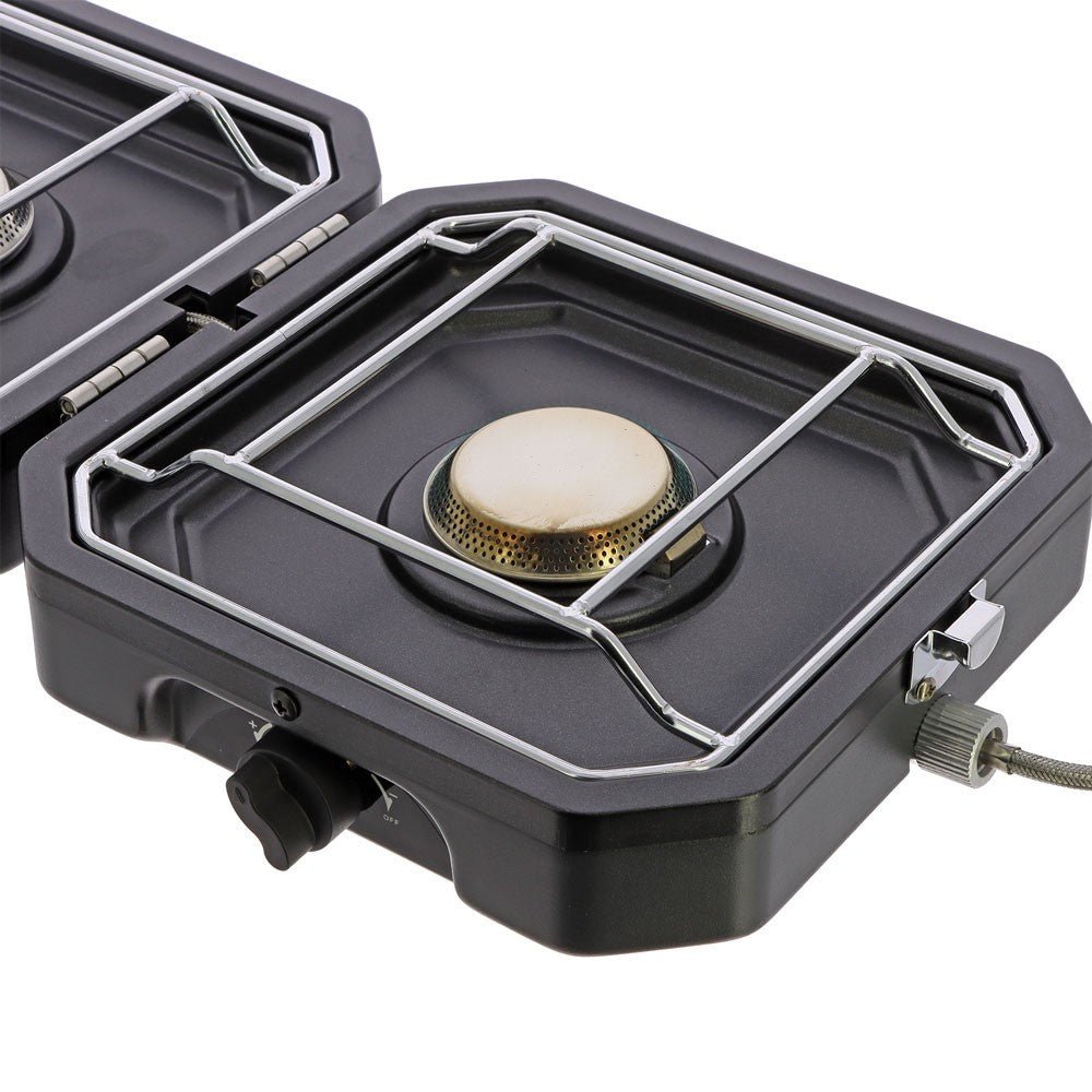 NGT XT Stove Twin Double Gas Carp Fishing Camping Cooker Griddle Plate & Case -7 - NGT Tackle Shop