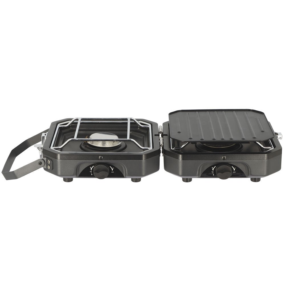 NGT XT Stove Twin Double Gas Carp Fishing Camping Cooker Griddle Plate & Case -9 - NGT Tackle Shop