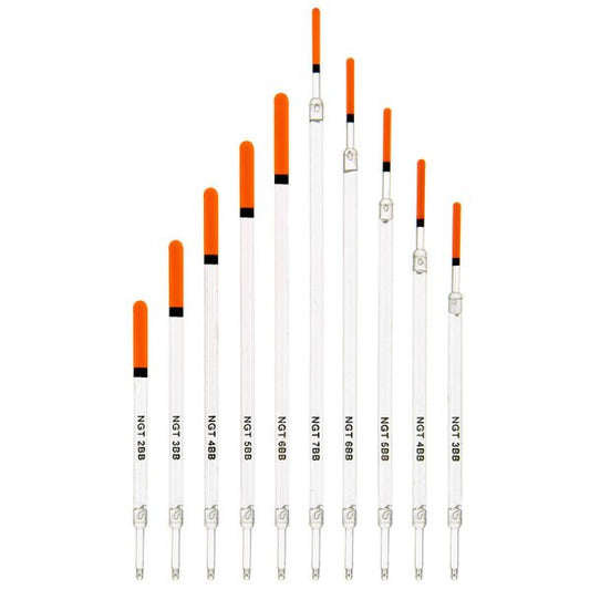 Waggler Fishing Floats x 10 clear Fine & Wide Tip Match Coarse Floats - NGT Tackle Shop